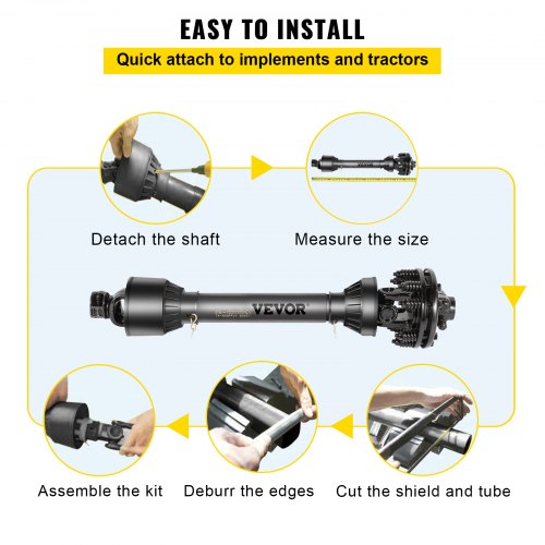 HeavyDuty PTO Shaft Spline Tractor  Implement Ends Series 4 Driveline Shaft Brush Hog PTO Shaft Wit 5