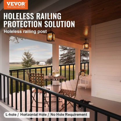 Stainless Steel Deck Railing Post 36 Holeless DIY Cable Railing Kit With Mount Bracket  Brushed Bla 2