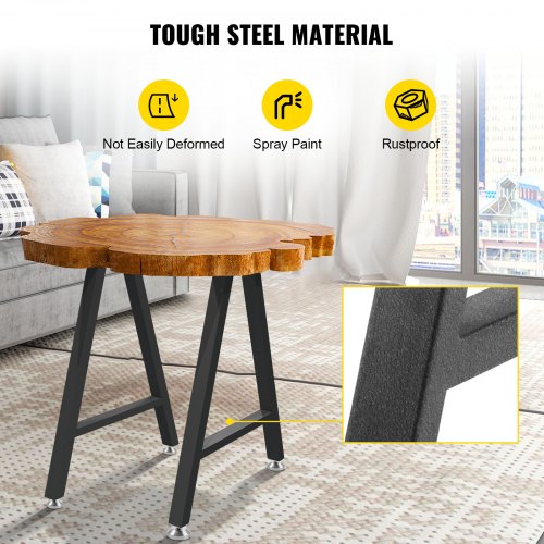 28 Steel Table Legs Set Heavy Duty AFrame Furniture Legs WFloor Protectors  RustResistant Polyureth 1