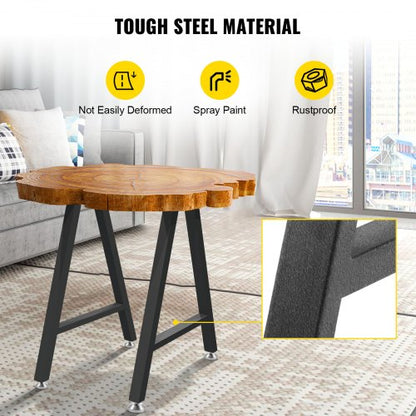 28 Steel Table Legs Set Heavy Duty AFrame Furniture Legs WFloor Protectors  RustResistant Polyureth 1