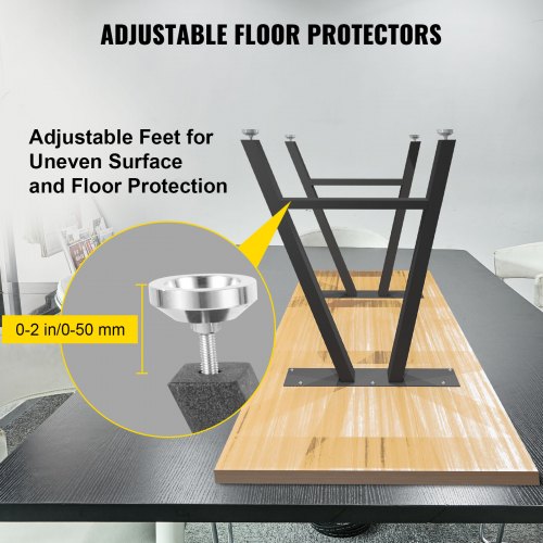 28 Steel Table Legs Set Heavy Duty AFrame Furniture Legs WFloor Protectors  RustResistant Polyureth 4