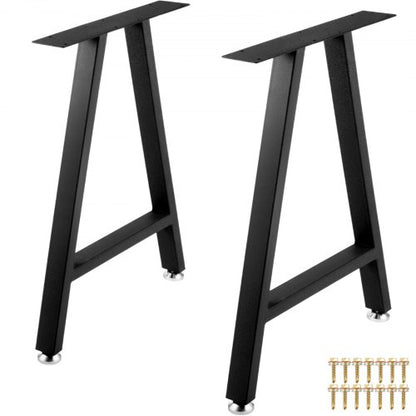 28 Steel Table Legs Set Heavy Duty AFrame Furniture Legs WFloor Protectors  RustResistant Polyureth 6