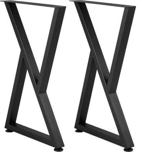 Heavy Duty Metal Table Legs, Z Shape Desk Legs Set, Matte Finish Wrought Iron for DIY Dining Table, Bench, Office