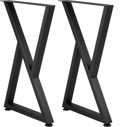 Heavy Duty Metal Table Legs, Z Shape Desk Legs Set, Matte Finish Wrought Iron for DIY Dining Table, Bench, Office