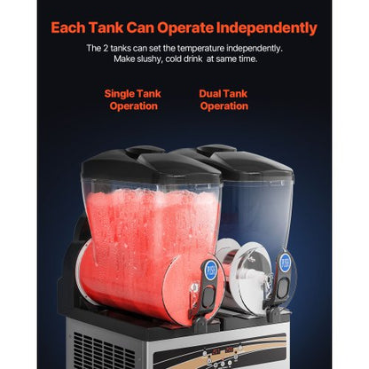Commercial Margarita Maker, Slushie Machine, Frozen Smoothie Drink Machine for Supermarkets, Cafes, bars