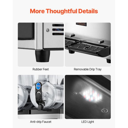 Commercial Margarita Maker, Slushie Machine, Frozen Smoothie Drink Machine for Supermarkets, Cafes, bars