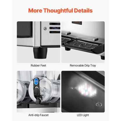 Commercial Margarita Maker, Slushie Machine, Frozen Smoothie Drink Machine for Supermarkets, Cafes, bars