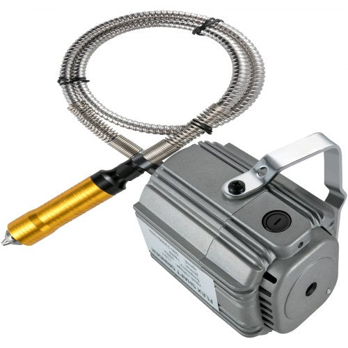 Flex Shaft Rotary Grinder Tool Kit, Hanging Grinding Machine with Jaw Chuck, Foot Pedal & Accessories