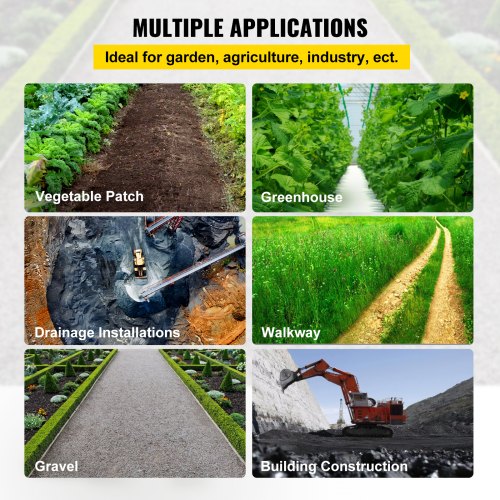 Heavy Duty Woven Weed Control Fabric, Premium Weed Barrier with High Permeability, Ideal for Flower Beds