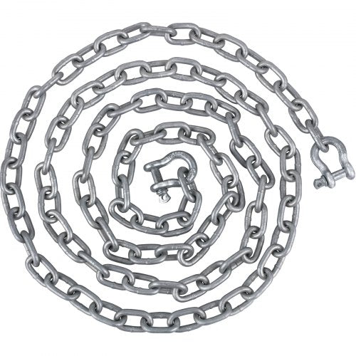 HeavyDuty 38 Galvanized Anchor Chain For Boats 11650lbs Lead Chain  9460lbs Shackle Break Load 1