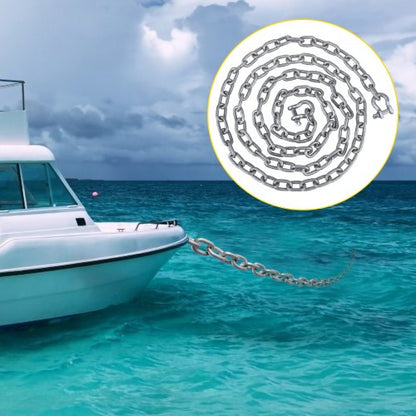Heavy-Duty 3/8" Galvanized Anchor Chain for Boats, 11650lbs Lead Chain & 9460lbs Shackle Break Load