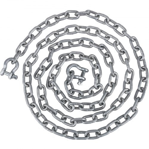 HeavyDuty 38 Galvanized Anchor Chain For Boats 11650lbs Lead Chain  9460lbs Shackle Break Load 6