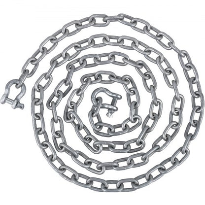 HeavyDuty 38 Galvanized Anchor Chain For Boats 11650lbs Lead Chain  9460lbs Shackle Break Load 6