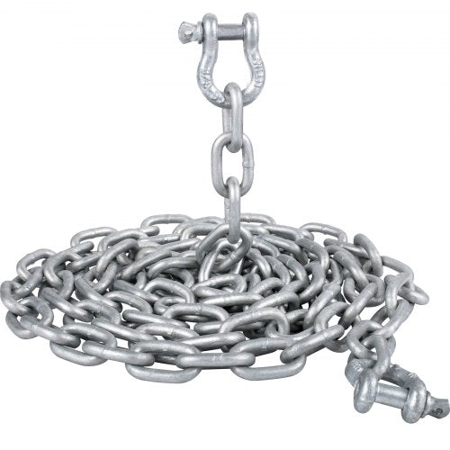 HeavyDuty 38 Galvanized Anchor Chain For Boats 11650lbs Lead Chain  9460lbs Shackle Break Load 7