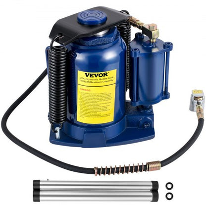 Heavy Duty 32-Ton Bottle Jack, Pneumatic & Manual Dual Operation for Auto, Truck & RV Lifting (70550 lbs Capacity)