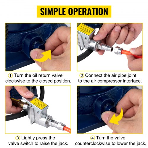 Heavy Duty 32-Ton Bottle Jack, Pneumatic & Manual Dual Operation for Auto, Truck & RV Lifting (70550 lbs Capacity)
