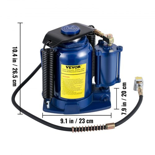 Heavy Duty 32-Ton Bottle Jack, Pneumatic & Manual Dual Operation for Auto, Truck & RV Lifting (70550 lbs Capacity)