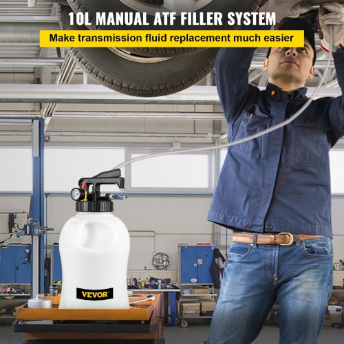 10L ATF Refill System Dispenser Oil  Liquid Extractor Pump Kit With 14 ATF Filler Adapters For BMW  2