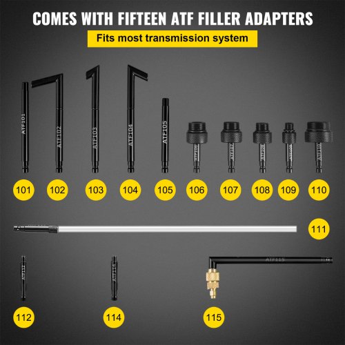 10L ATF Refill System Dispenser Oil  Liquid Extractor Pump Kit With 14 ATF Filler Adapters For BMW  3