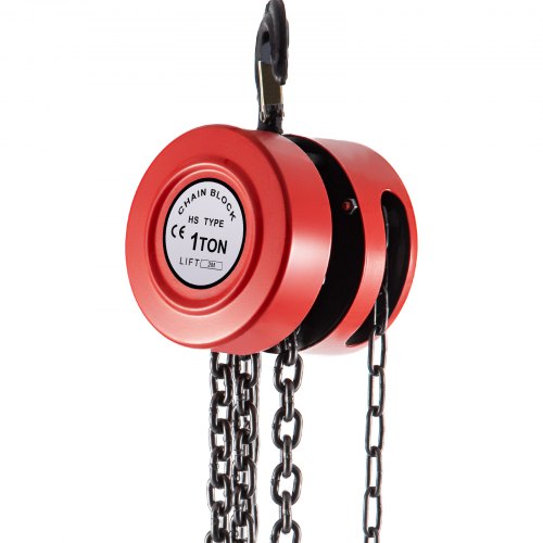 1 Ton Manual Chain Hoist IndustrialGrade Steel Construction For Workshop  Transport 7ft Lift Red 7