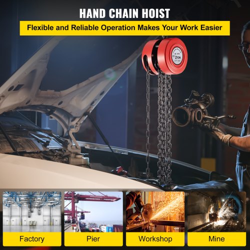 2Ton Manual Hoist WIndustrialGrade Steel Construction HeavyDuty Lifting For Transport Workshop  Ind 2