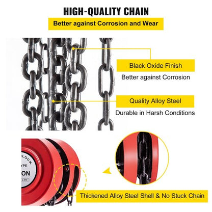 2Ton Manual Hoist WIndustrialGrade Steel Construction HeavyDuty Lifting For Transport Workshop  Ind 4