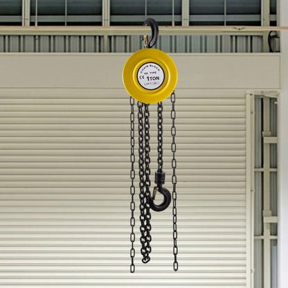 1-Ton Manual Hand Chain Block, Heavy-Duty 20ft/6m Lift w/Steel Construction for Industrial, Transport & Workshop Use
