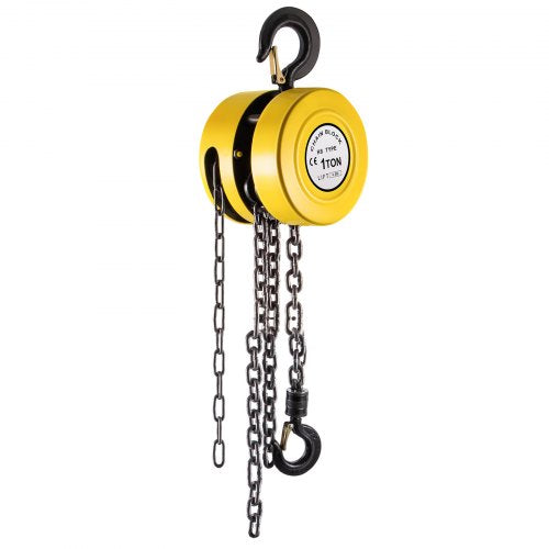 Manual Chain Hoist 1Ton Capacity 15 Ft Lift IndustrialGrade Steel Construction For Transport  Works 1