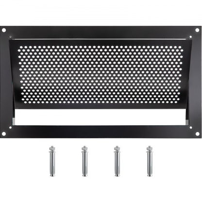 Black WallMounted Foundation Flood Vent 8x16x2 Hydrostatic Pressure Relief For Crawl Spaces Garages 1