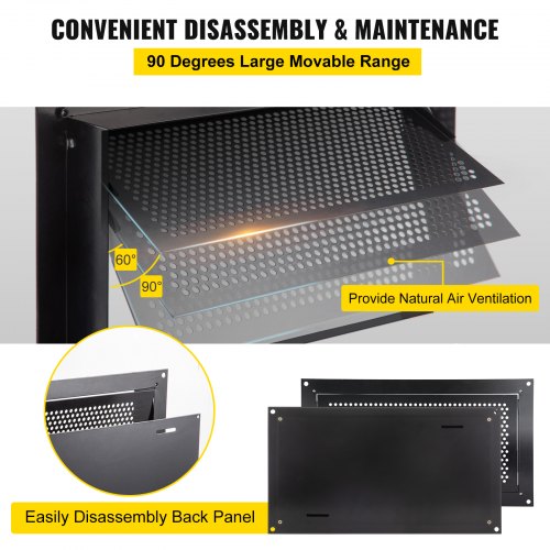 Black WallMounted Foundation Flood Vent 8x16x2 Hydrostatic Pressure Relief For Crawl Spaces Garages 6