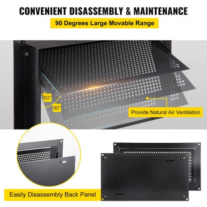 Black WallMounted Foundation Flood Vent 8x16x2 Hydrostatic Pressure Relief For Crawl Spaces Garages 6