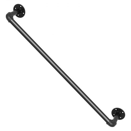 Industrial Pipe Handrail With Wall Mount Support 3FT Round Corner Wall Handrailings For Indoor  Out 7