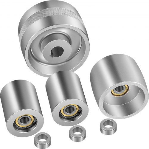 Professional 5" Drive Wheel Set for Belt Grinder, CNC-Machined Aluminum Crowned Wheel (0.94" Bore)