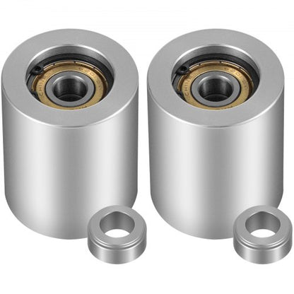 Professional 5" Drive Wheel Set for Belt Grinder, CNC-Machined Aluminum Crowned Wheel (0.94" Bore)
