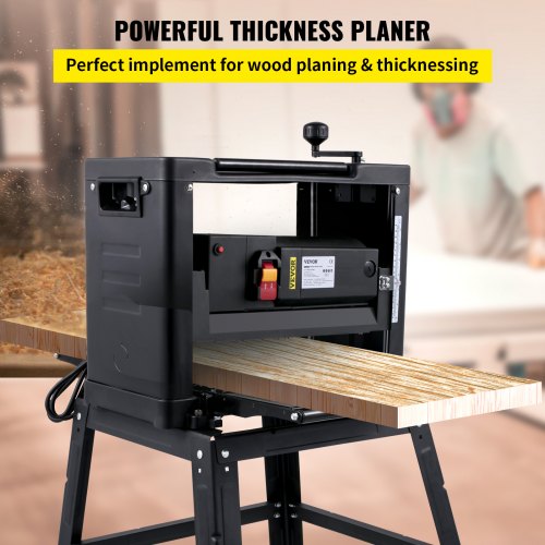 13 Thickness Planer 1800W 8000RPM Benchtop Planer W Iron Stand  Dust Exhaust  6mmin Planing Speed F 2