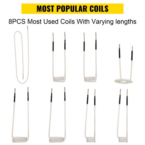 Induction Heater Coil Kit, Most Used Induction Heater Coils with Varying Lengths, Heat Resistant Tool for Rusty Bolts