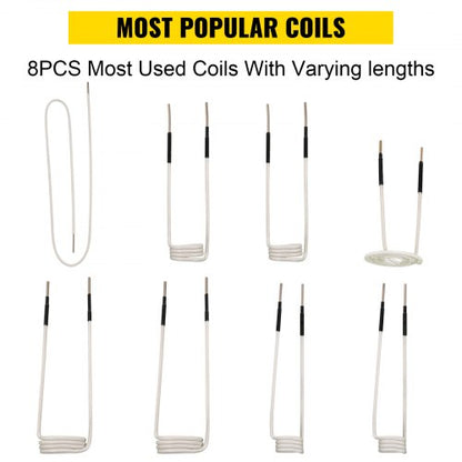 Induction Heater Coil Kit, Most Used Induction Heater Coils with Varying Lengths, Heat Resistant Tool for Rusty Bolts