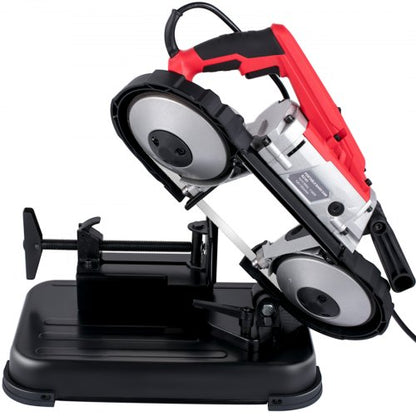 5 Inch Cutting Capacity Handheld Band Saw, 110V Variable Speed Portable Bandsaw with 10Amp Motor for Metal
