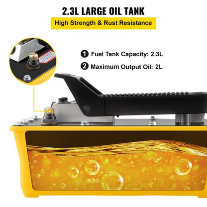 6 Gal Reservoir Foot Operated AirHydraulic Pump With Hose  Spray Gun 10000 PSI For Heavy Machinery  6