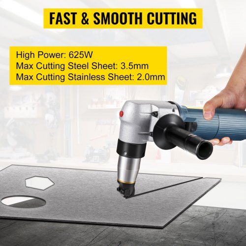 1000RPM High-Speed Metal Nibbler, 0.16in/4mm Sheet Metal Cutter w/ Replaced Blades & Storage Case