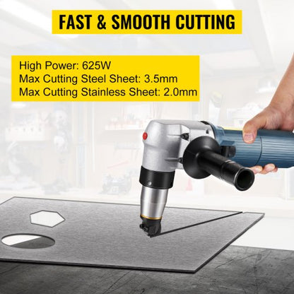 1000RPM High-Speed Metal Nibbler, 0.16in/4mm Sheet Metal Cutter w/ Replaced Blades & Storage Case