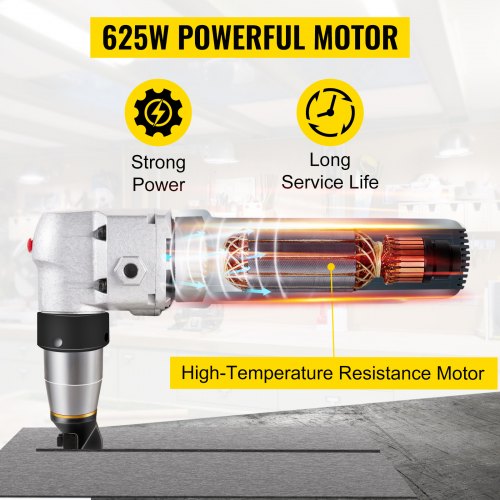 1000RPM High-Speed Metal Nibbler, 0.16in/4mm Sheet Metal Cutter w/ Replaced Blades & Storage Case