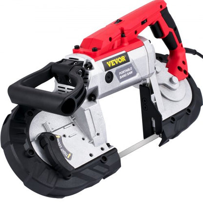 Variable-Speed 5" Deep Cut Portable Band Saw, 110V 10-Amp Motor | UL-Certified for Metal, Steel & Aluminum Cutting