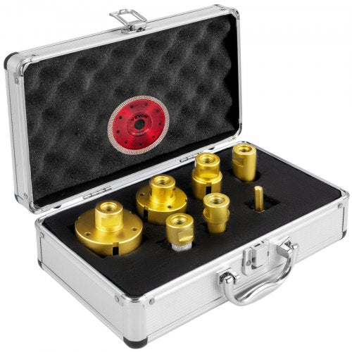 7PCS Diamond Hole Saw Kit 2027355568mm Vacuum Brazed Drill Bits For Tile Ceramic  Porcelain 9