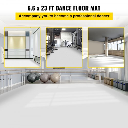 006in Thick PVC Vinyl Dance Floor BlackWhite Reversible Portable NonSlip Dance Flooring For Ballet  2
