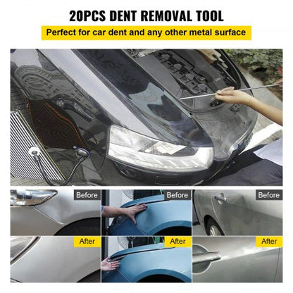 20Piece Stainless Steel Dent Puller Kit Professional Hail Dent Removal Tool For Cars Motorcycles  A 2