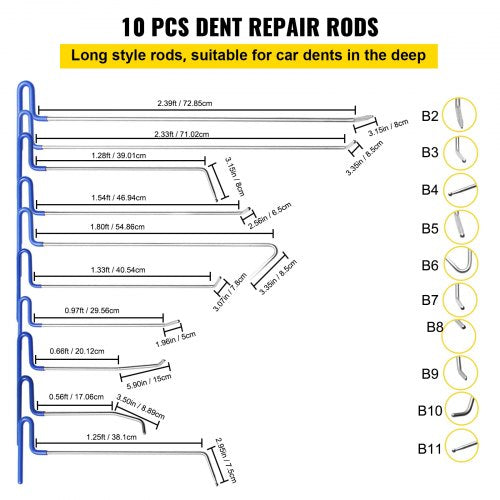 20Piece Stainless Steel Dent Puller Kit Professional Hail Dent Removal Tool For Cars Motorcycles  A 3