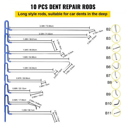 20Piece Stainless Steel Dent Puller Kit Professional Hail Dent Removal Tool For Cars Motorcycles  A 3