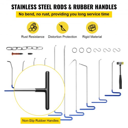 20Piece Stainless Steel Dent Puller Kit Professional Hail Dent Removal Tool For Cars Motorcycles  A 6