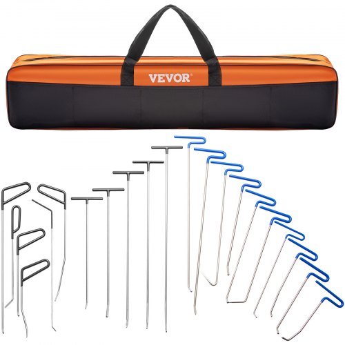Stainless Steel Dent Rods Kit, 21-Piece Whale Tail Dent Repair Tools for Hail Damage, Door Dings & Minor Dents